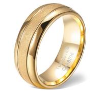 Beydodo Ring for Men Tungsten 8mm, Matte Ring Band for Wedding Size L to Z | Engagement Ring Comfort Fit, Promise Ring Minimalist