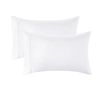 Beydodo White Pillowcases 2 Pack, Pillow Covers Standard Size 50x75 cm with Envelope Closure, Hotel Pillow Cases for Bed