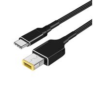 BEYEE USB C to Slim-Tip Laptop Charging Cable, Type C Male to Square Converter Adapter 6.5ft 100W PD Power Charger Supply Extension Cord for Lenovo Yoga T470s T470 T460s T450 T450s ThinkPad X1