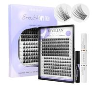 BEYELIAN Cluster Lash Kit D Curl 144 Pcs Cluster Lashes (Twin Flowers+Luxury)