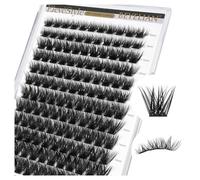 BEYELIAN D Curl Lash Clusters, Volume Cluster Eyelash Extensions, Soft Fluffy Eyelash Clusters/Cluster Lashes, Thin Band Lash Extension Clusters, Eyelash Clusters Individual Lashes DIY at Home