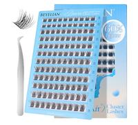 BEYELIAN Lash Clusters Soft Cluster Eyelash Extensions Ultra-Thin Flat Wispy Eyelash Clusters Lightweight for Everyday Use 10-16mm 120 Pcs (CCE103)