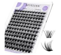 BEYELIAN Wispy Lash Clusters Natural Eyelash Clusters 144 Pcs Cluster Eyelash Extensions 10-16mm Manga Individual Lashes Lightweight Lashes Cluster DIY at Home (D02)