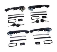 BEYEPZNZCK Exterior Door Handle 4 Set Car Door Cup Handle for Golf/for Jetta MK2, Auto Front Rear Exterior Replacement with Gaskets