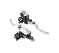 BEYEPZNZCK Motorcycle Handlebar Brake for Suzuki 7/8" 22mm Left and Right Handlebar Motorcycle Hydraulic Brake Master Cylinder Clutch Levers Sets(Silver)