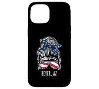 Beyer AZ Messy Hair Bun Ribbon Sunglasses Design Case for iPhone 15