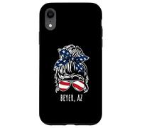 Beyer AZ Messy Hair Bun Ribbon Sunglasses Design Case for iPhone XR