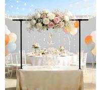 Beyeutao Black Over Table Display Bar H76-115CM L40-220CM Table Rod Stand with Clamps Adjustable Over the Table Rod Stand for Party Decorations Balloon Birthday