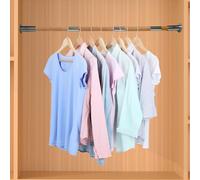 Beyeutao Wooden Wardrobe Rod Extendable Clothes Rail from 80-120 CM for Wardrobe Shower Balcony Windows Premium Material Sturdy and Stable WardCSrobe Pole Rust-Proof