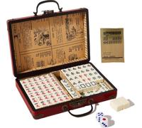Beyla Mini Chinese Mahjong Set - 144 PCS Portable Travel Mahjong Tiles with Carrying Case, Classic Traditional Board Game for Family, Party, and Adults
