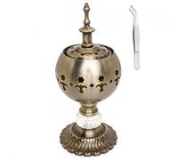 BEYLAB Incense Burner, Frankincense Charcoal Incense Stand, Bakhoor Burner Holder, Ideal for Aromatherapy, Yoga and Spa, Home and Christian Church Censer (Bronze)
