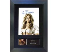BEYONCE No2 Signed Autograph Mounted Photo Reproduction PRINT A4 Rare Perfect Present Birthday Christmas (297 x 210mm) #440 (Black Frame)