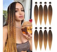 Beyond Beauty EZ Braid Pre Stretched Braiding Hair 8Packs-26inch EZ Braid Professional Hair Yaki Synthetic Hair(T1B-30-27)