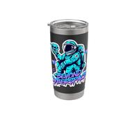 Beyond Cyberspace - Astronaut & Skull Sci-Fi Cyberpunk Stainless Steel Insulated Tumbler