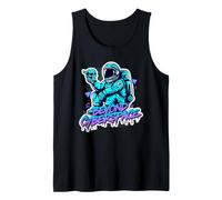Beyond Cyberspace - Astronaut & Skull Sci-Fi Cyberpunk Tank Top