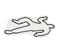 Beyond Deco Halloween Crime Scene Rug, 47''L x 31''W, Handmade Tufted Design Decor Area Rug for Kitchen, Living Room, Bedroom, Non-Slip Soft Cool Carpet Housewarming Gift