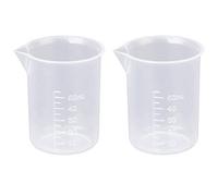 Beyond Dreams® 2 Measuring Jug 50ml Beaker Set | Small Beakers for Kitchen Lab | Mini Mixing Cups to measure Liquids | Plastik Cylinder Flask for Measurement