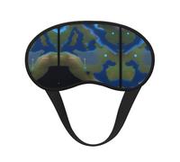 Beyond Earth Print Blackout Sleep Mask - Light-Blocking, Comfortable, Ideal for Travel, Camping, Meditation, and Yoga