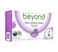 Beyond Fabric Softener Sheets (80 sheets) - Lavender Scent - Eco-Friendly Plant-Based Dryer Sheets. Removes Static Cling. Recyclable Packaging.