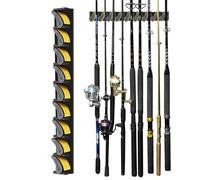 Beyond Fishing GripLock Vertical Fishing Rod Rack - Wall-Mounted Fishing Rod Holder for Garage - Stores Up to 9 Rods or Combos -Space-Saving Durable Fishing Rod Holders for Serious Anglers