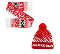 Beyond Happy Aberdeen Hat & Scarf Set - Stylish Winter Set for Aberdeen Dons Football Supporters - Ultimate Comfort and Warmth Hat and Scarf