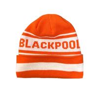 Beyond Happy Blackpool Orange and White Ski Hat - Ultimate Seasiders Football Supporters Hat for Comfort and Warmth (UK, Alpha, One Size, Bronx Hat)