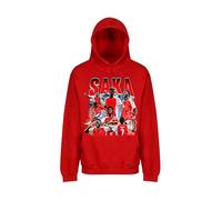 Beyond Happy Bukayo Saka Reds Fan Hoodie - Saka England Football Hooded jumper - Saka Supporter Hood, Cotton Unisex Design (UK, Alpha, One Size, Regular, Regular, AGE 7-8, RED)