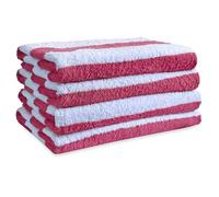 Beyond Happy Cabana Stripe Beach Towel, Pink Stripe, Giant Size -150cm L x 70cm W, 100% Cotton (Pink)