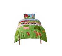 Beyond Happy Farmyard Kids Single Duvet and Pillow Case Set - Fun, Colourful Animal Design Bed Covers - Cotton Blend