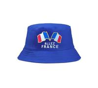Beyond Happy France Bucket Hat - Traditional French Tricolour Flag and FFF Heavy Duty Sun Hat - (100% Cotton, Unisex Design Football & Olympics Support) (UK, Alpha, One Size, Flag Design)