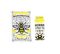 Beyond Happy High Definition 100% Cotton Manchester Worker Bee Tea Towel - Heavy Duty Manchester Souvenir Gift for Kitchen