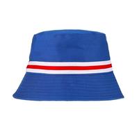 Beyond Happy Ipswich Bucket Hat - Traditional Tractor Boys Blue, White & Red Sun Hat - Heavy Duty (70% Cotton, 30% Polyester,Unisex)