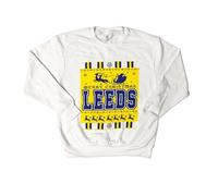 Beyond Happy Leeds Christmas Jumper - Heavy Duty Festive Sweatshirt - Adult 100% Cotton (UK, Alpha, XXL, Regular, Leeds)