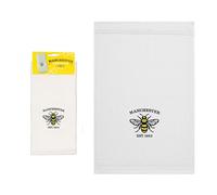 Beyond Happy Manchester Worker Bee Waffle Tea Towel - 100% Cotton Heavy Duty Manchester Souvenir Gift for Kitchen