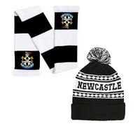 Beyond Happy Newcastle Ski Hat & Scarf Set - Stylish Winter Beanie Hat & Scarf for Geordies - Ultimate Newcastle Football Support (UK, Alpha, One Size, Hat & Scarf Set)
