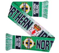Beyond Happy Northern Ireland Green and White Ski Hat - Ultimate N.Ireland Supporters Winter Hat for Comfort and Warmth (UK, Alpha, One Size, Scarf)