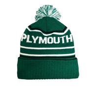 Beyond Happy Plymouth Argyle Green and White Ski Bobble Hat - Stylish Winter Beanie for Plymouth Fans - Ultimate Argyle Football Supporters Hat for Comfort and Warmth