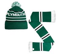 Beyond Happy Plymouth Argyle Green and White Ski Hat - Stylish Winter Hat for Argyle Football Supporters (UK, Alpha, One Size, Bronx Hat & Scarf Set)