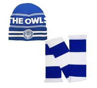 Beyond Happy Sheffield Wednesday Bronx Hat & Scarf Set - Owls Unisex Football Fans Winter Accessory Set