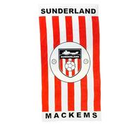 Beyond Happy Sunderland Giant Beach & Bath Towel, 100% Cotton & 150cm X 75cm, Black Cats Holiday Beach Towel, Big Bath Towel for Mackems Sports Fans