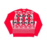 Beyond Happy Sunderland Knitted Christmas Jumper - Mackems Heavy Duty Festive Sweater - Polyester Blend Unisex Xmas Jumper (UK, Alpha, XXL, Regular, Regular)