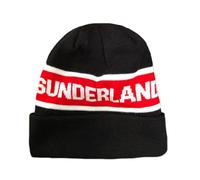 Beyond Happy Sunderland Red and Black Ski Bobble Hat - Stylish Winter Beanie for Black Cats Football Supporters (UK, Alpha, One Size, Bronx Hat)