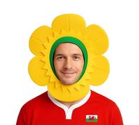 Beyond Happy Wales Fancy Dress Daffodil Hat - Unisex Cymru Rugby, Football and Party Wear - Fun Welsh Accessory