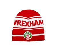 Beyond Happy Wrexham Football Bronx Hat & Scarf Set - Unisex Winter Beanie with Embroidered Club Patch (Hat)