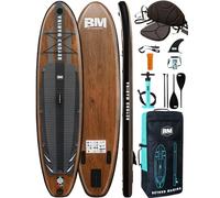 BEYOND MARINA 10'6" Premium Paddle Board, Inflatable Stand Up Paddle Board for Adults & Youth, Featherlight SUP Board with Premium ISUP Board Accessories - 10'6" x 32" x 6", Wooden