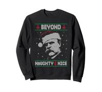 Beyond Naughty And Nice Nietzsche Philosophy Ugly Christmas Sweatshirt