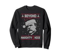 Beyond Naughty And Nice Nietzsche Ugly Christmas Philosophy Sweatshirt