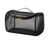 Beyond Shadow Brand Black Transparent Nylon Mesh Cosmetic Bag - Soft, Durable & Portable Makeup Organizer for Travel, Business & Everyday Use