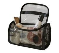 Beyond Shadow Brand Black Transparent Nylon Mesh Cosmetic Bag - Soft, Durable & Portable Makeup Organizer for Travel, Business & Everyday Use