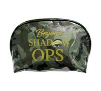 Beyond Shadow Ops™ Makeup Pouch - Luxe Collection PVC Clear Cosmetic Bag with Camo Green Paper Accents, Travel-Friendly & Durable, 9X3X6inch Makeup Bag for Women